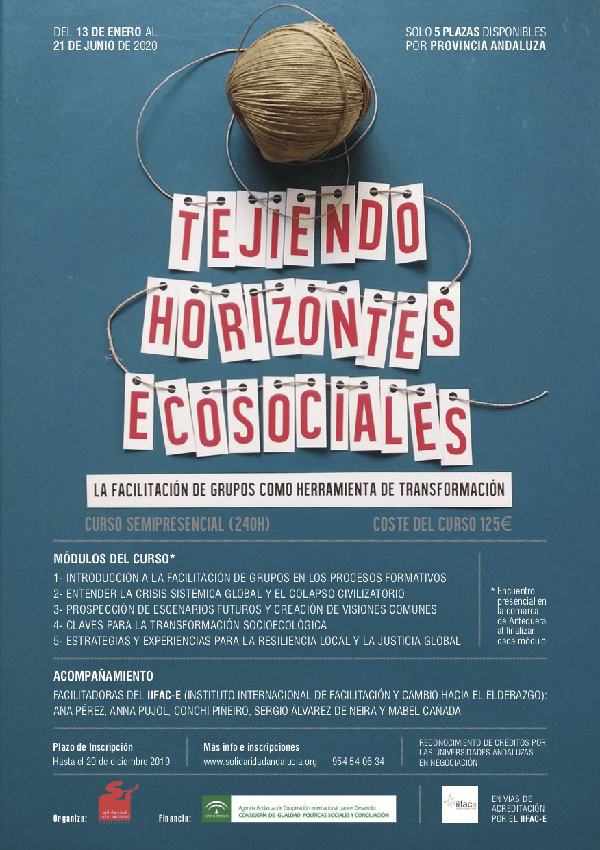 Curso: 'Tejiendo Horizontes Ecosociales: la Facilitación como Herramienta de Transformación'