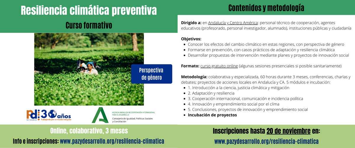 Empoderamiento para la resiliencia climática en Andalucía y Centro América desde una perspectiva de género