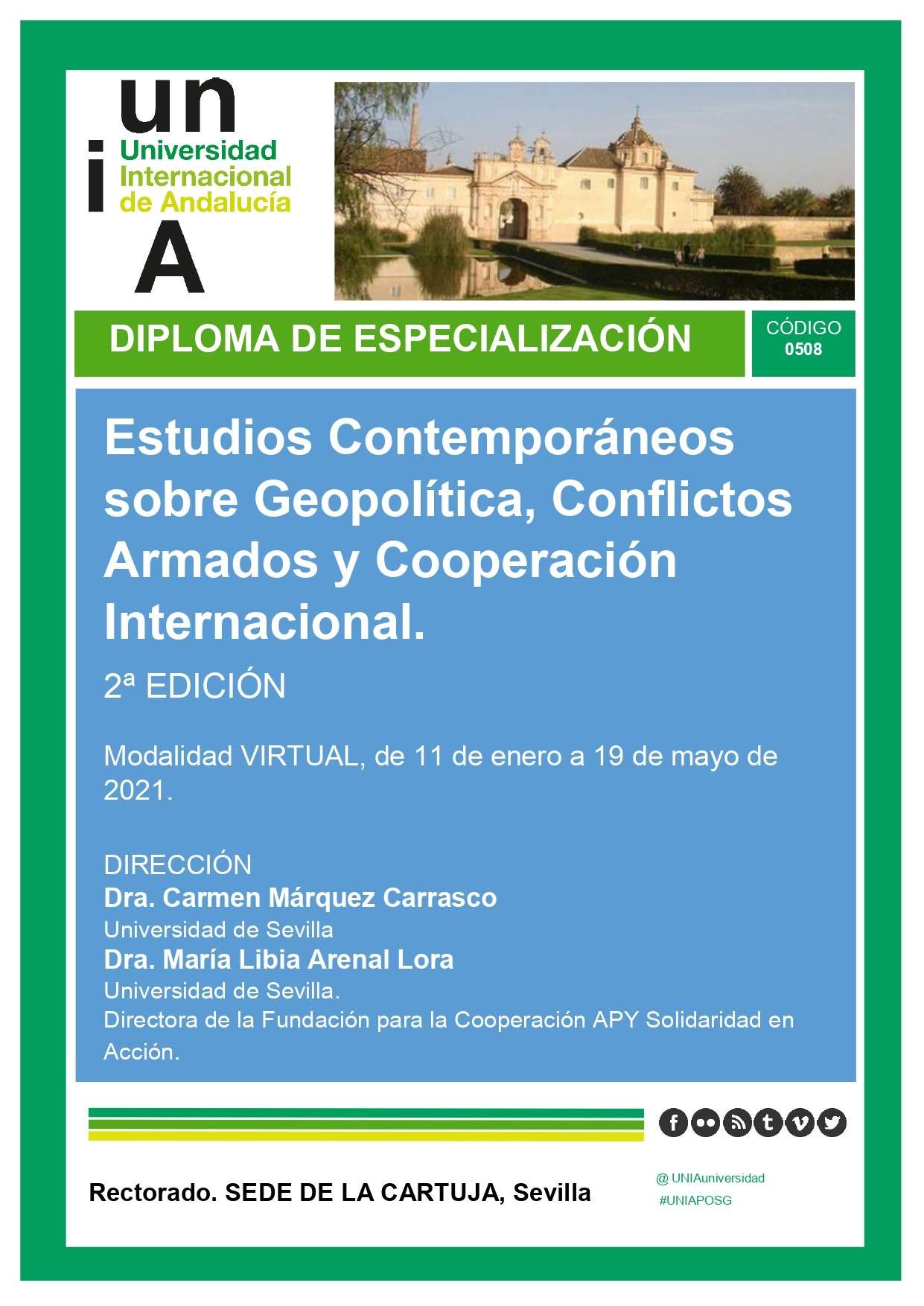 Diploma de especialización en estudios contemporáneos sobre geopolítica, conflictos armados y cooperación internacional (II edición)