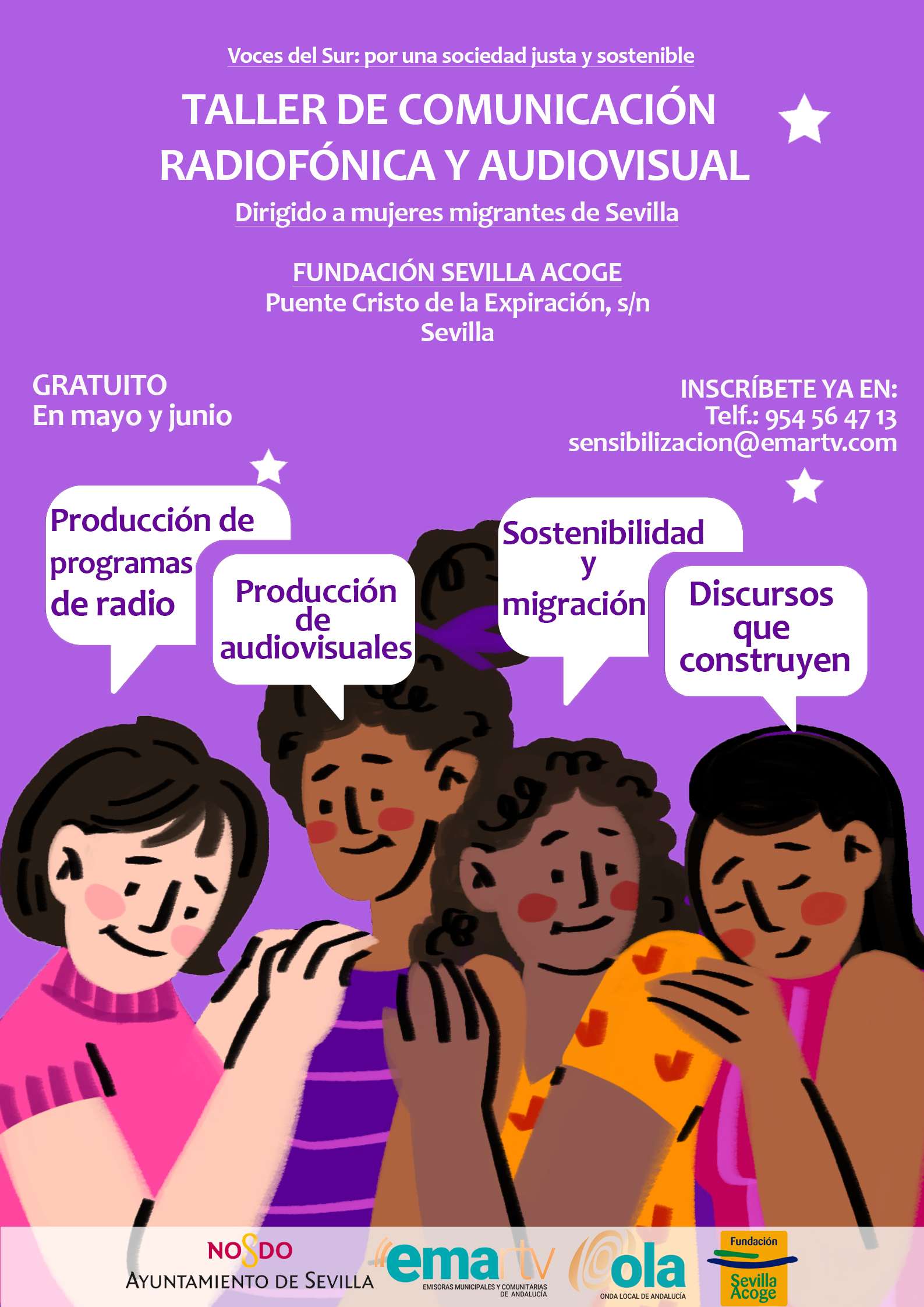 Taller de comunicación radiofónica y audiovisual: 'Voces del Sur por una sociedad justa y sostenible'