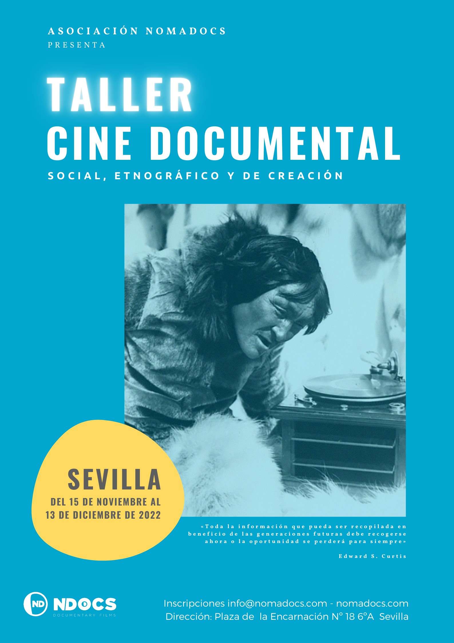 Taller de cine documental social, creación y etnográfico