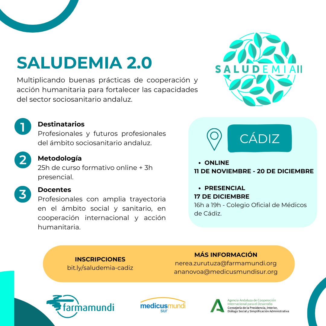 #Saludemia 2.0: El sector sociosanitario andaluz ante los retos globales en salud de la Agenda 2030