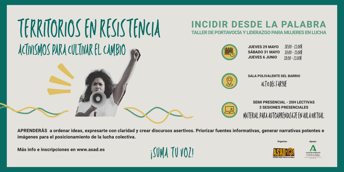 Incidir desde la palabra: taller de portavocía y liderazgo para mujeres en lucha
