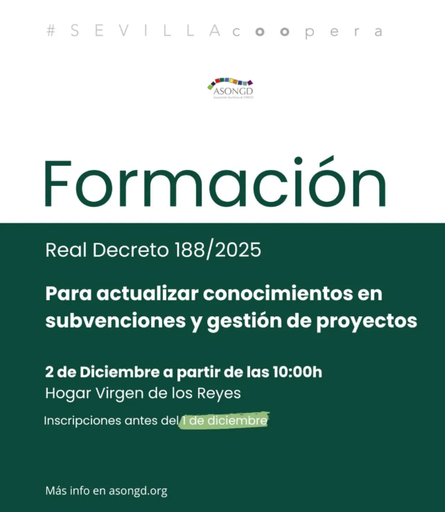 Formación sobre el Real Decreto 188/2025